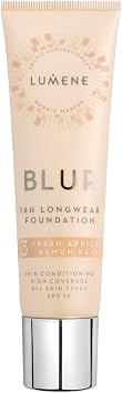 LUMENE Blur 16H Longwear Foundation Spf15 16 Saat Kalıcı Fondöten Spf15 Fresh Apricot