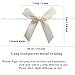 GUIFIER 50 PCS 3 Inches Ribbon Twist Tie Bows for Treat Bags, Satin Bow Twist Ties, Pretied Bows, Twist Bows, Tied Bows with Wire, Pre Tied Ribbon Bows for Baby Shower, Favors, Popcorn(Ivory White)