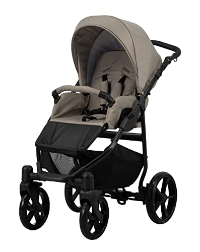 KUNERT Kinderwagen MATA 2in1 Sportwagen Babywagen Komplettset Kinder Wagen Set 2 in 1 (2in1, mocca + schwarzer Rahmen)