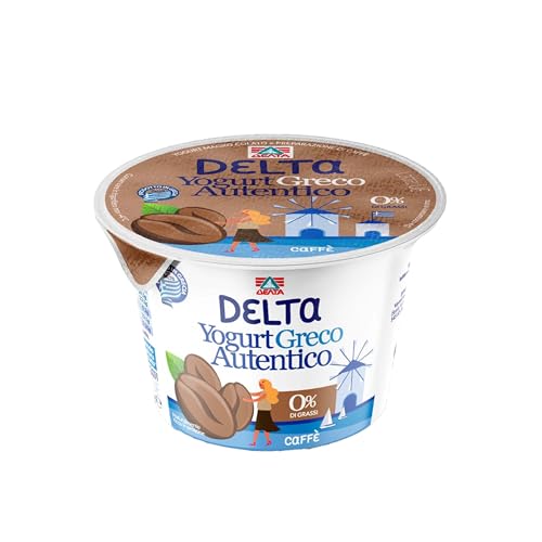 Granarolo Yomo Delta, Yogurt Greco Autentico Gusto Caffè, 150g, 0% Grassi, Ricco di Proteine, Basso Contenuto Calorico, per uno Stile di Vita Sano