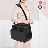 Luxja Torba na wózek do szycia, torba na maszynę do szycia, pokrowiec na maszynę do szycia (nie zawiera akcesoriów), Czarny (Black), bolsa de máquina coser, Torby podróżne