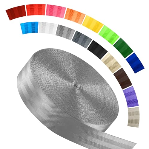 Image of Polyester Webbing Strap 16+Colors - 1 inch&1.5 inch&1.9 inch - 16.5 25 33 55 Yards Heavy Duty Webbing Roll, Flat Webbing Strap for Indoor&Outdoor Gear, Climbing, DIY Crafting, Repairing