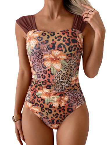 Image of B2prity Women's One Piece Swimsuit Tummy Control Full Coverage Bathing Suit