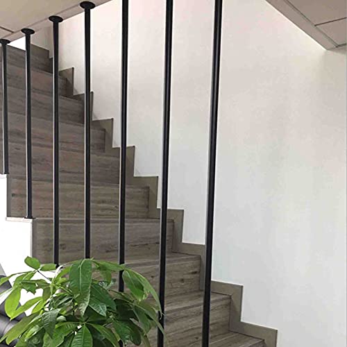 Mains courantes d'escalier en fer noir avec kit de garde-corps durable - 4