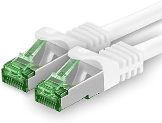 1aTTack.de kabel Ethernet cat.7, sieć LAN, 10 GBASE-T - 10 000 Mbps (Sftp Pimf) podwójnie ekranowany kabel przyłączeniowy RJ45, wtyczka cat.6a
