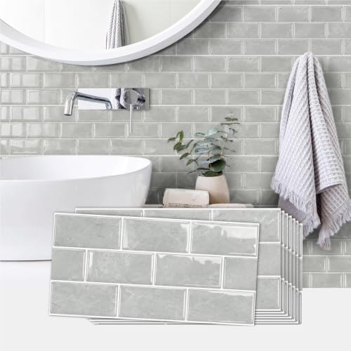 DONGYUNAI 10 Sheet Brick Peel and Stick Kitchen Backsplash Tiles by DONGYUNAI - Used condition - Image 3