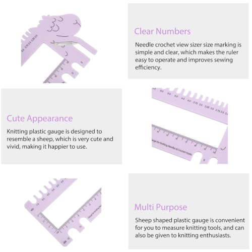 Herramienta de medición de ovejas para agujas de tejer y ganchillos 3