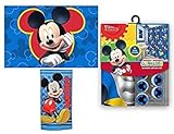 15pc Disney Mickey Mouse Clubhouse Shower Curtain Bath Towel Foam Mat Hooks Set