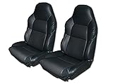 Iggee Chevy Corvette C4 Standard(Base) 1994-1996 Black Artificial Leather Custom Made Original fit...