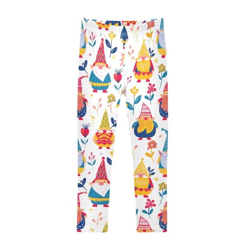 Kids High Waist Cute Gnome Dwarfs Spring Leggings for Toddler Girls 4T 202b5345
