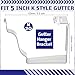 Moxweyeni 20 Pack Gutter Brackets 5 Inch Gutter Hangers Heavy Duty Hidden Rain Brackets with Pre Inserted Screw, Aluminum Exterior Hook Parts Repairing Sagging Tool (White)