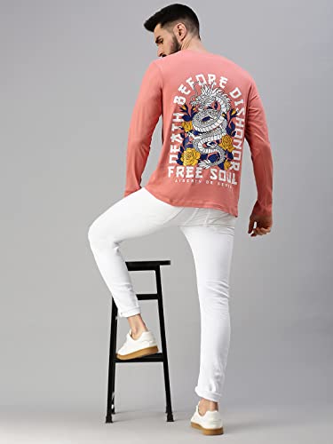 Image of Veirdo Pure Cotton Full Sleeves Round Neck Cool & Stylish Graphic Printed T-Shirt for Men & Boys
