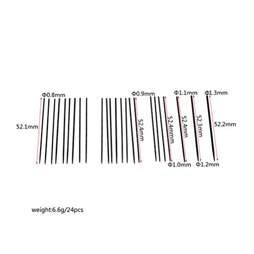 Clarinet Needle 24Pcs Saxophone Spring Needle Clarinet Needle DIY Repair Accessory C702 (Black) Flute Needle - Image 2