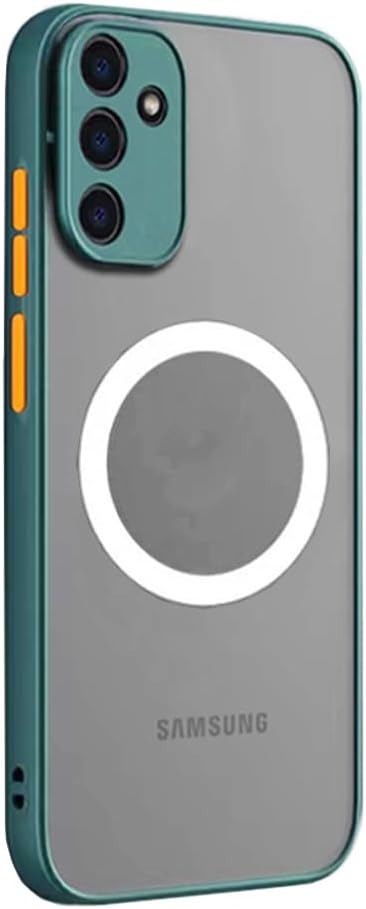 Doowear Galaxy A34 5G Case Magnetic [Support Magsafe Charger] Wireless Anti-Scratch Shockproof Matte Clear Full Camera Protection Slim Thin Phone Cover Case for Samsung Galaxy A34 5G 6.6"-Green