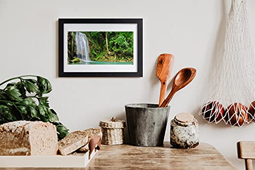 Affiche avec cadre murale cascade nature forestière 30x20
