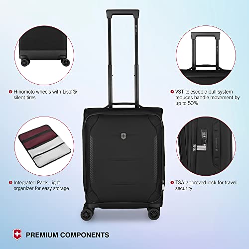 Image of Victorinox, Crosslight, Global Softside Cabin Luggage, 37 litres, Black, 612417 |Trolley Bag