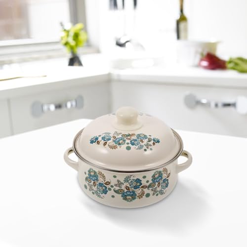Casserole en émail à double poignée facile à transporter et stable - 8