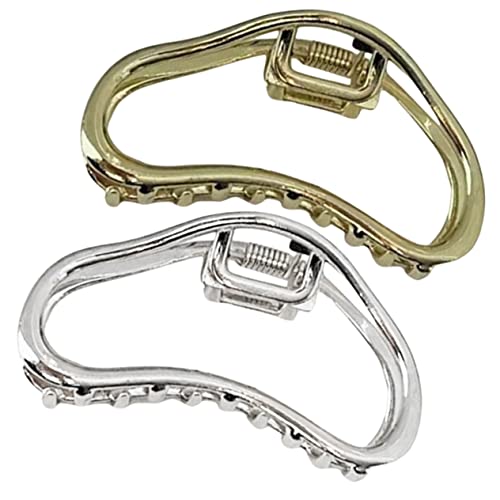Ipetboom 2 Piezas Horquilla Coleteros Pinzas Para El Cabello Grandes Para Mujeres Pinzas Para El Cabello Para Mujeres Que Peinan Cierres Accesorios Para El Cabello Para Mujeres Aleación