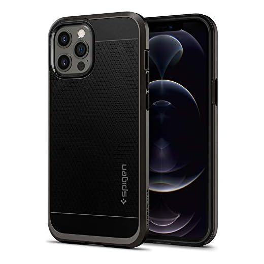 Spigen Neo Hybrid Skal Kompatibel med iPhone 12 Pro Max Fodral -Gunmetal