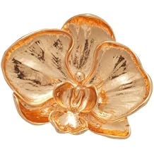Kokoma Phalaenopsis Orchid Brooch Pin for Women Minimalist Floral Lapel Pin Corsage Badge Fashion Jewelry Accessory for Suit Cloth Dress