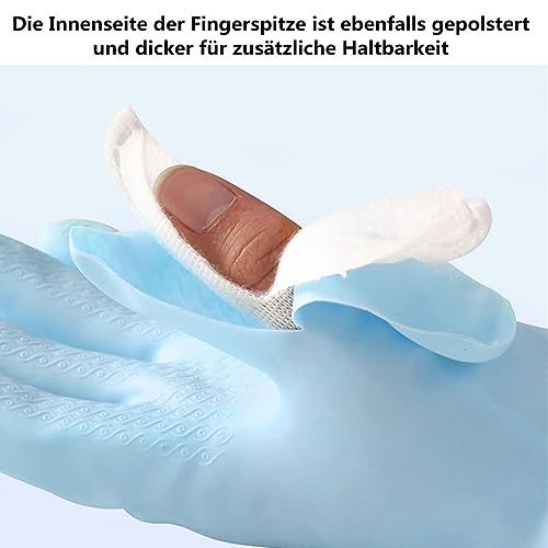 Miniatura 8 de Latrat 3 Pares De Guantes De Cocina Antideslizantes Largos, Guantes De Goma Para Cocina, Lavado De Platos, Limpieza De Lavandería Doméstica