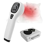 iKeener Pet/Vet Therapy Device,Cold Laser Therapy Relieve Animal's Muscle Joint Pain,Portable Handheld Red Light Therapy Device,for Dogs,Cats,Horses and Others (White, 12 * 650nm+4 * 808nm)