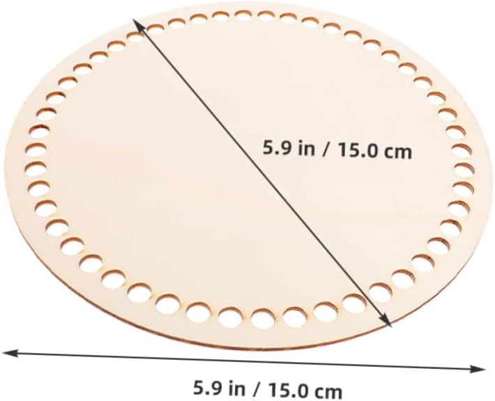Wood Base for Crochet Basket Making, 6 Piece Set