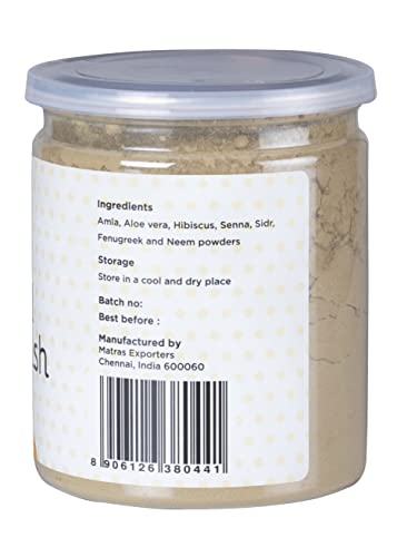 Herbal Hair Wash Powder 8 Oz | 100% Natural Plant Ingredients | Zero Chemicals, Zero Preservatives | Indian Gooseberry Powder, Aloe Vera Powder, Hibiscus Powder, Fenugreek Powder, Neem Powder, Senna Powder And Sidr Powder #TOP2