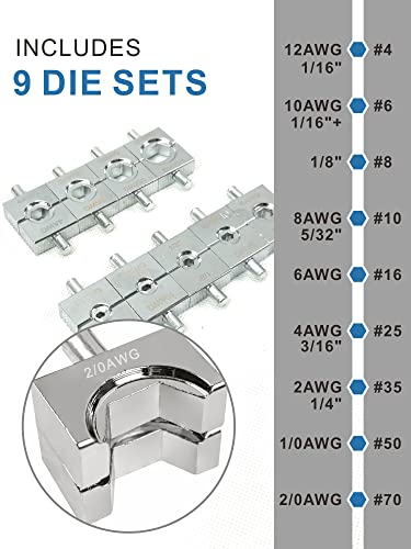 AMZCNC Hydraulic Hand Crimper Tool for Stainless Steel Cable Railing Fittings for 1/8" 3/16" Cable –Wire Swaging Tool 8 Ton and Stainless Steel Cable Cutter