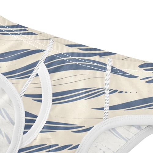 KLL Navy Blue Stripes Boys Toddler Soft Boxer Briefs Breathable Undies4