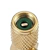 Aupoko R12 to R134A High/Low AC Port Retrofit Conversion Adapter Fitting Kit, R12 to R134A Retrofit Kit, Quick Coupler Valve A/C 90° Fitting, High and Low Side R-12 to R-134A Retrofit with 2 Caps #5