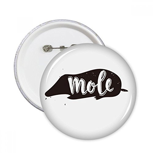 Pins taupe noir et blanc DIYthinker - Lot de 5 badges ronds décoratifs pour vêtements taille M