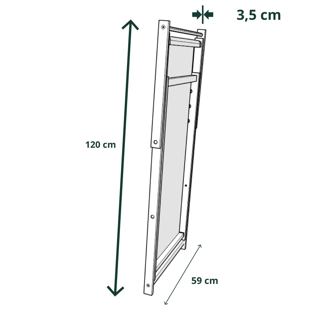Tumbona de Madera Ajustable para Playa y Jardín Construcción Robusta y Sólida Material Práctico, sillas Plegables de Madera, Naranja