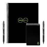 Rocketbook Everlast Reusable Notebook Letter and Mini Bundle - Infinity Black