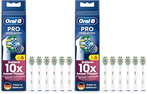 Oral-B Pro Tiefenreinigung Aufsteckbürsten für elektrische Zahnbürste, 6 Stück, tiefe Zahnreinigung mit innovativen X-förmigen Borsten, Original Oral-B Zahnbürstenaufsatz, Made in Germany