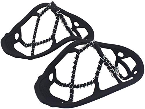 WSJYP Poignées à Neige Glacée, Crampons, Pinces à Glace d'hiver Antidérapantes Crampons de Traction sur Neige, pour la Marche, Le Jogging, l'escalade,L EU:41-46 Cover