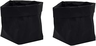 Yardwe Bolsa De Papel Kraft Resistente Al Desgarro Lavable E Indeformable Organizador para Macetas Tamaño Color Negro.