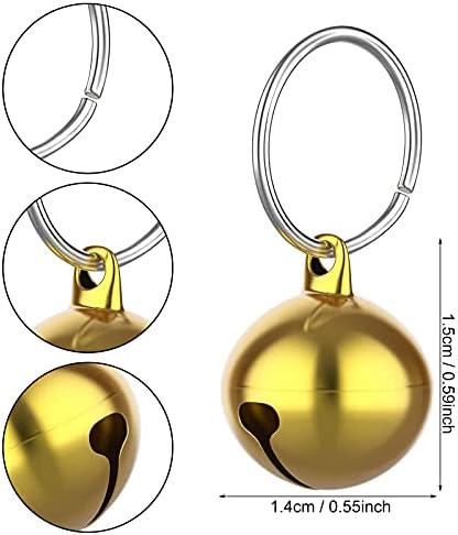 IVIA PET Katzenglocken-Set – 4 Glocken Mit Clips Für Hundehalsband, Laut & Robust (verschiedene Größen)