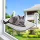 GUUSII HOME Fensterliege für Katzen Hängematte Fensterplätze Katzenbett Fenster Faltbare Katzenhängematte Fensterhängematte Katzenliege Katzenhängebett mit Starken Saugnäpfen(Grau,S)