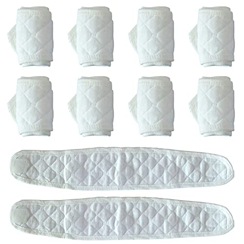 Image of Topwon 10 Pcs Baby Belly Band Newborn Belly Binder Infant Umbilical Cord Band Belly Button Warp Registry Must Haves Gift Cotton