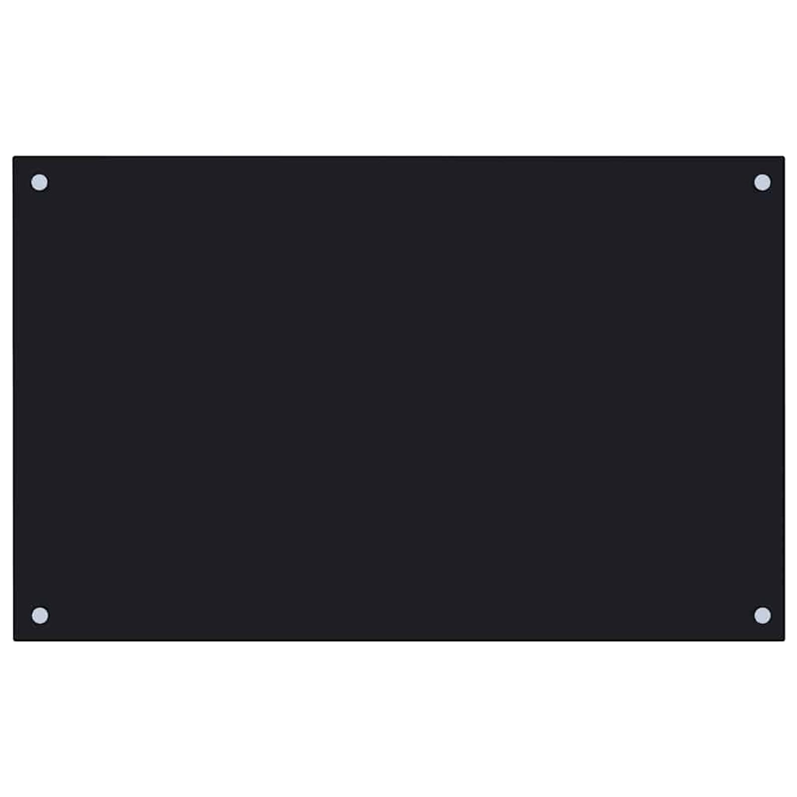 Homgoday Protector contra salpicaduras de cocina negro 80x50 cm vidrio templado