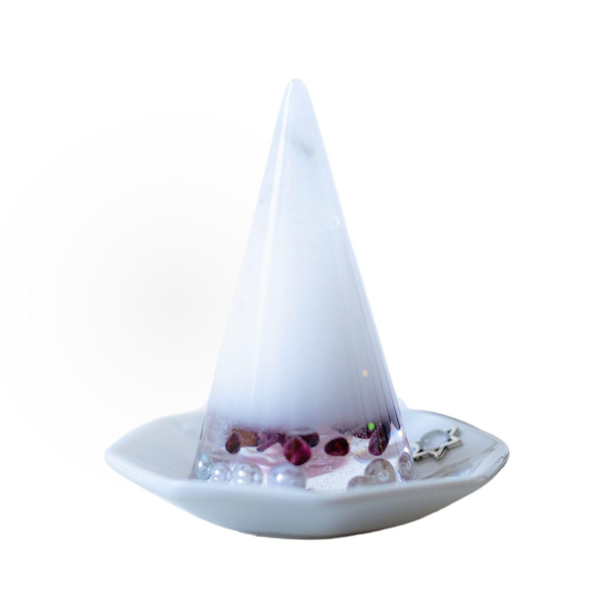 Amazon.co.jp: 風水オルゴナイト盛り塩六芒星チャーム付き八角皿セット