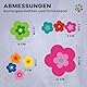 tradercat pril Blumen Sticker I autoaufkleber Blumen 9 Stück als Set I Retro Aufkleber für Jede Glatte Oberfläche, ideal für Ihr Auto I prilblumen Aufkleber (Pink)