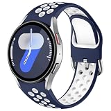 DaQin No Gap Band Compatible with Samsung Galaxy Watch 7 6 5 4 Band 44mm 40mm/Galaxy Watch FE 40mm/Watch 5 Pro Band 45mm/Galaxy Watch 6 4 Classic Band, 20mm Soft Silicone Band for Samsung Watch Bands