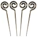 Royer 4.5" Plastic Spiral Cocktail & Food Picks, Set of 48 - Made In USA (Transparent Smoke)