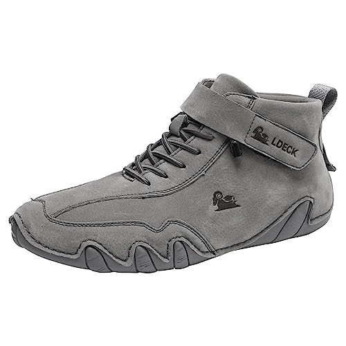 Botas cortas para hombre, botas de piel sintética para hombre, zapatos casuales de tendencia, botas altas para hombre, cómodas botas cortas antideslizantes, transpirables, zapatillas de moda con