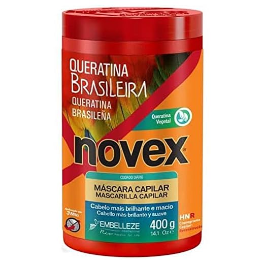 Novex Queratina Brasileña, Mascarilla Capilar - 400 gr.
