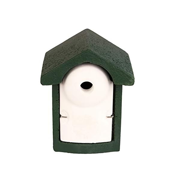 BigDean Nisthöhle Nistkasten Kleinvögel Einflugloch 28 mm Meisenkasten Meisen Kasten Vogelhaus Holzbeton – Bild 3