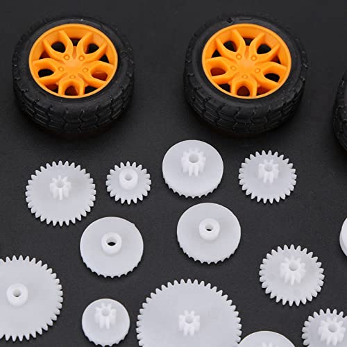 Kooingtech Zahnstange Mit Zahnrad, 78PCS Kunststoff Zahnräder Set, Zahnräder Modellbau Schaft Gürtel DIY Set Zubehör