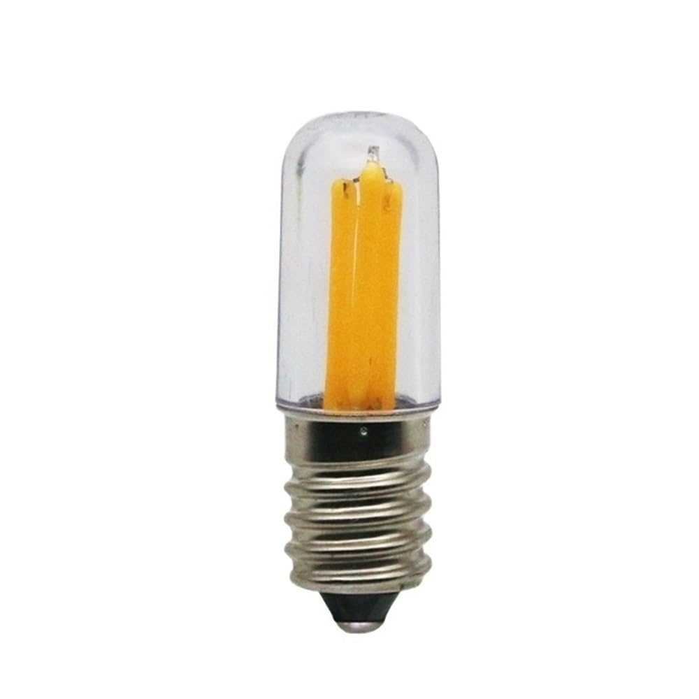 1fortunate lights, Paquete de 20, bombilla de filamento LED T15 AC220V E12/E14 luz LED for refrigerador lámpara de luces indicadoras regulables(2700K Warm White,E12 220V 3W)